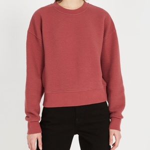 Frank + Oak Cropped Crewneck Sweatshirt